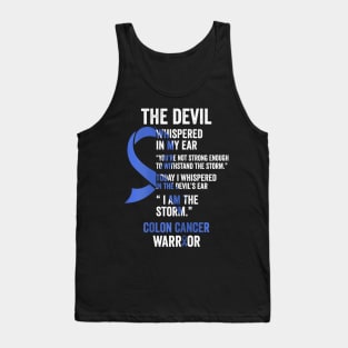 The Devil- Colon Cancer Awareness Support Ribbon Tank Top